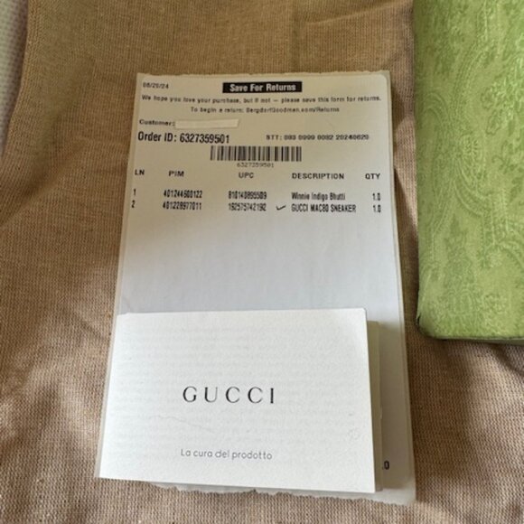 GUCCI MAC80 SNEAKER WHITE SILVER SIZE 5B - Picture 9 of 9